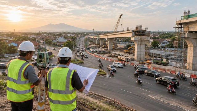 Ilustrasi rencana pembangunan flyover di Sidoarjo