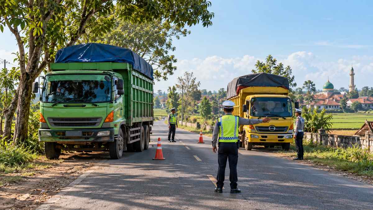Ilustrasi keselamatan berkendara di jalan raya Jawa Timur