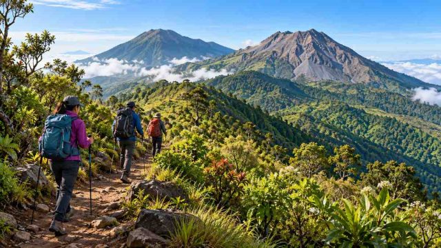 Ilustrasi jalur pendakian Gunung Arjuno-Welirang yang akan dibuka kembali