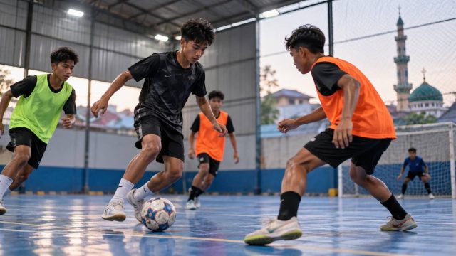 Ilustrasi tim futsal SonGENnep FC berlaga di Liga Futsal Nusantara Jatim