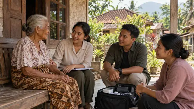 Ilustrasi layanan home care bagi lansia di Jember