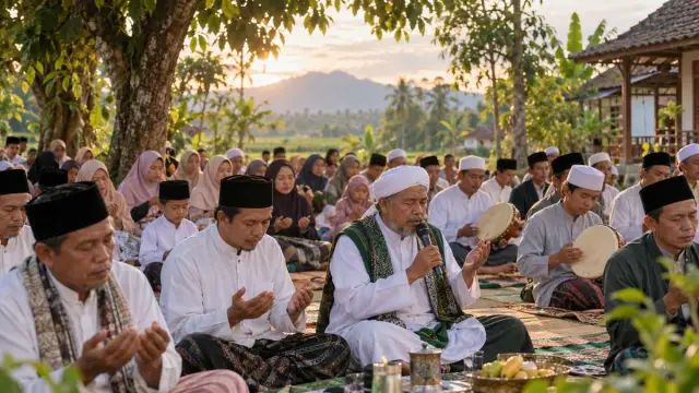 Ilustrasi selawat bersama peringatan Hari Santri di Jember