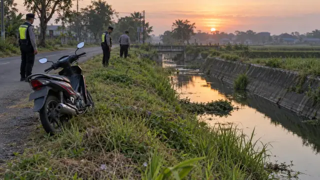 Korban Ditemukan di Parit Sidoarjo, Polisi Selidiki Dugaan Kecelakaan Tunggal