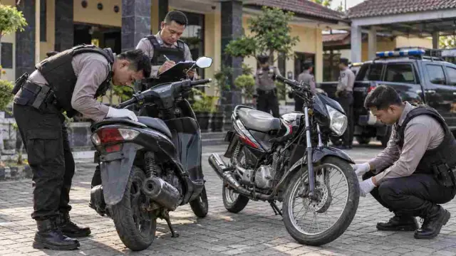 Ilustrasi penyelidikan kasus pencurian sepeda motor lintas pulau Jawa-Bali