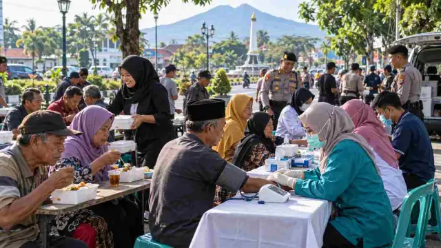 Sarapan dan Pemeriksaan Kesehatan Menjangkau Warga Balearjosari
