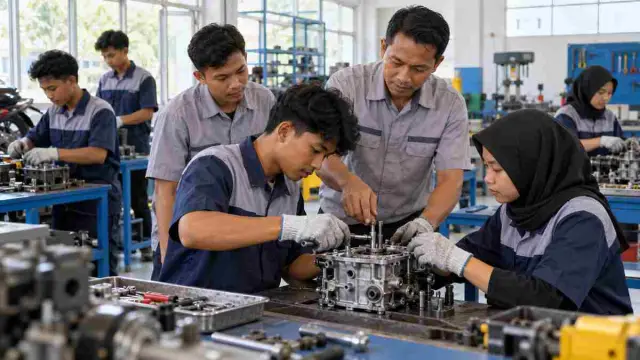 Ilustrasi pelatihan kerja industri bagi pemuda Bojonegoro
