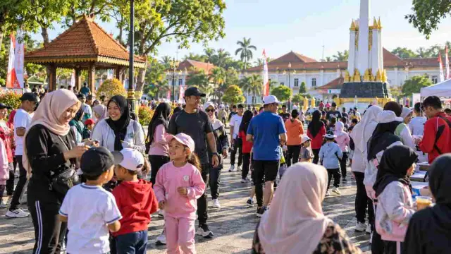Ilustrasi persiapan jalan sehat warga di ruang publik Sumenep