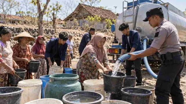 Sepuluh Ribu Liter Air Bersih Kembali Disalurkan di Sarirejo